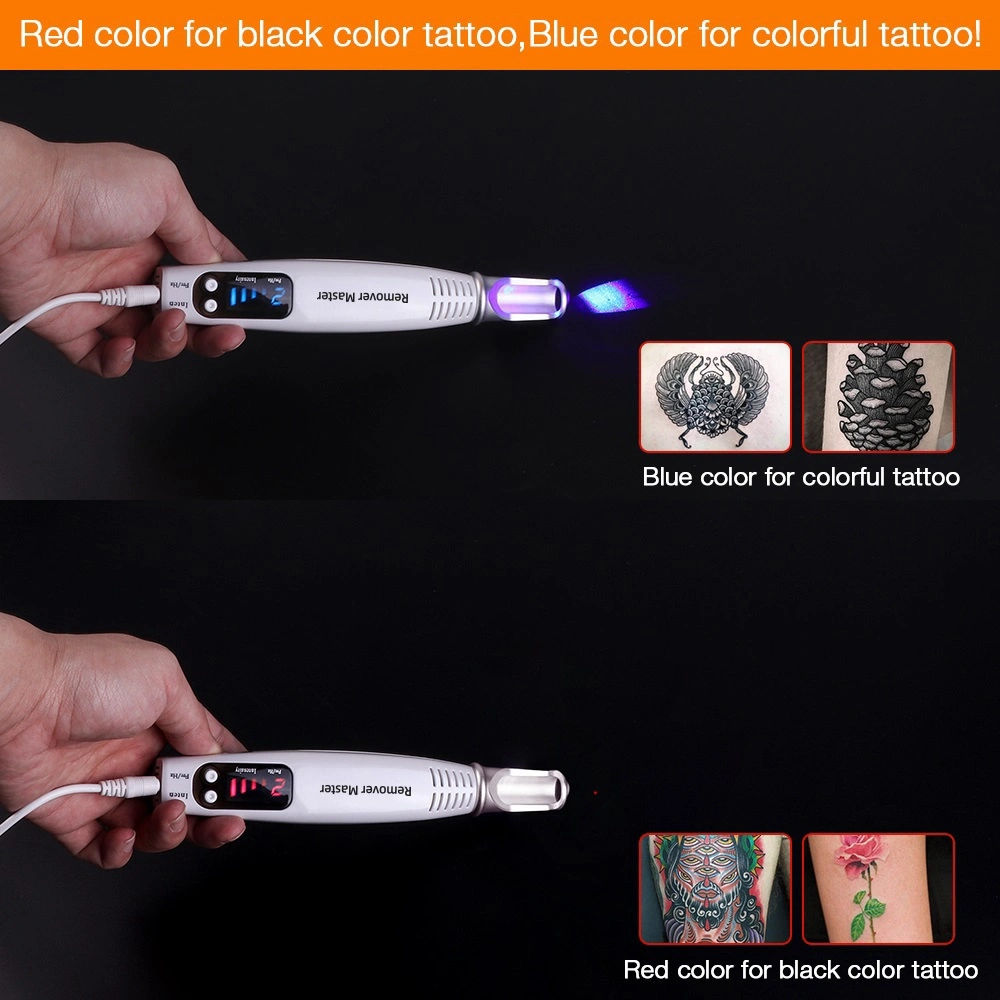 9 Gears Professional Laser Picosecond Pen Blue&Red Tattoo Remover Laser Plasma Pen Mole Removal Mole Dark Spot Pigment Removal