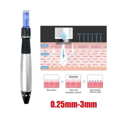 Electronique Nano/Acier Micro Aiguille Dermapen Auto-Stamp Motorisé Meso Derma Roller Pen Dre80